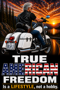 TRUE AMERICAN FREEDOM BIKER T-SHIRT